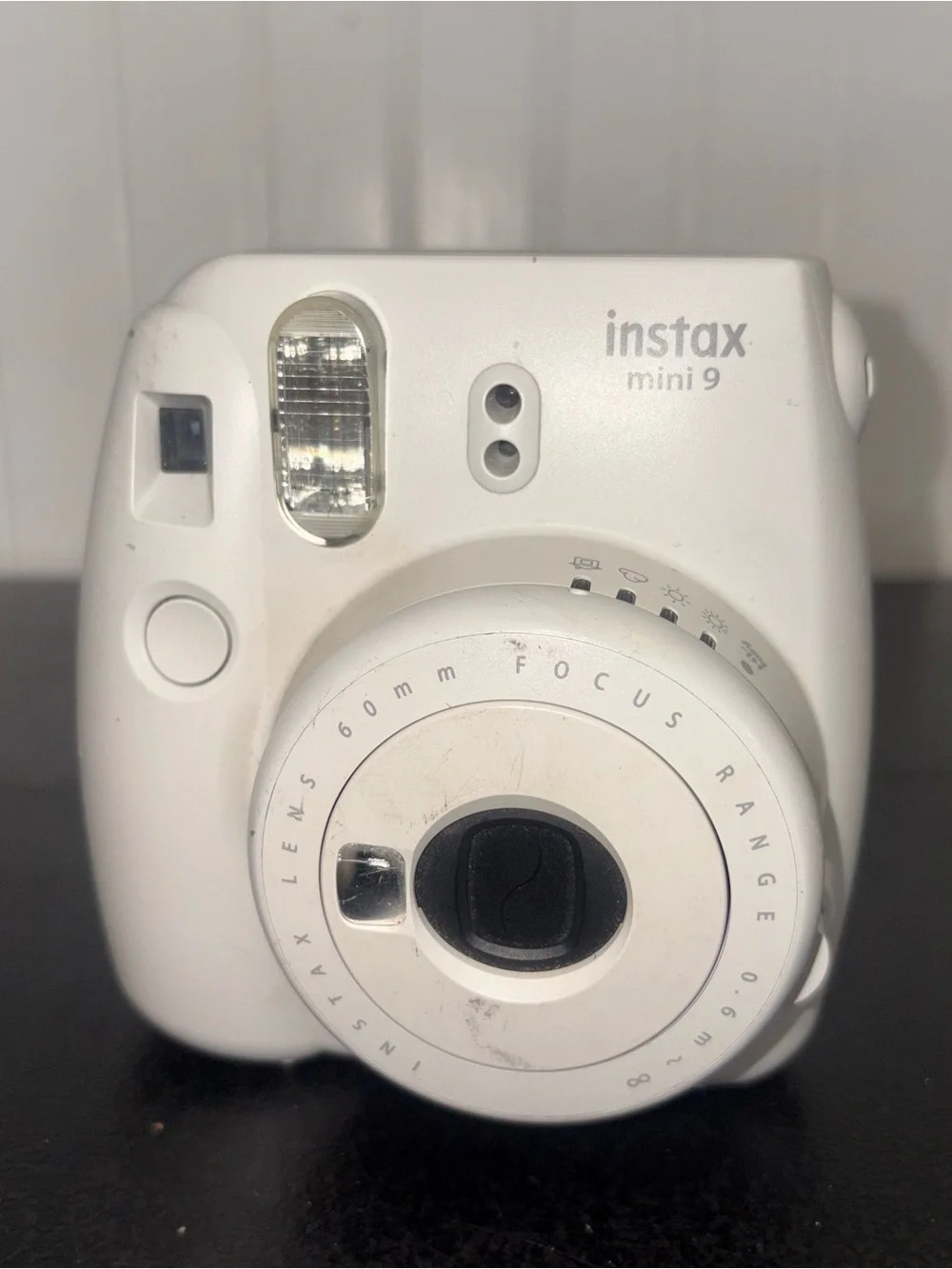 TESTED WORKS Fujifilm Instax Mini 9 Instant Film Camera - Smokey White